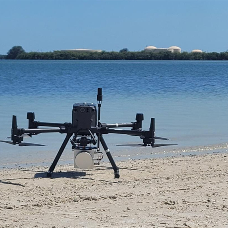 Drone Lidar Scanner Geosun GS-130X Digitalização 3D Câmera RGB Embutida Solução Aérea Total DJI M300 Econômico